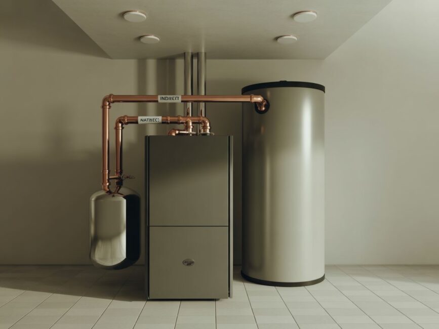 instalacja cwu z kotłem na pellet