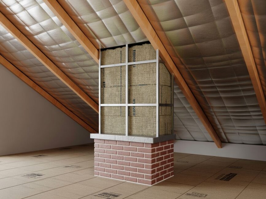 izolacja komina wełną mineralną