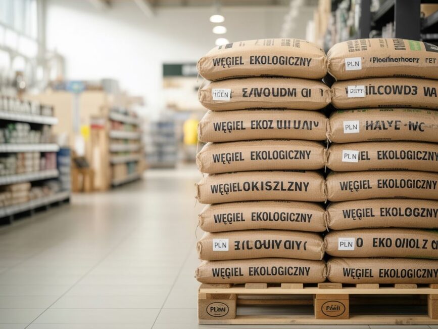 pellet w sklepie budowlanym