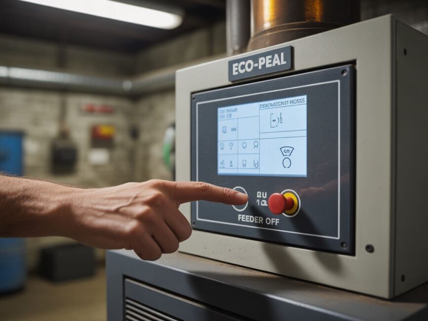 przycisk wyłączenia podajnika