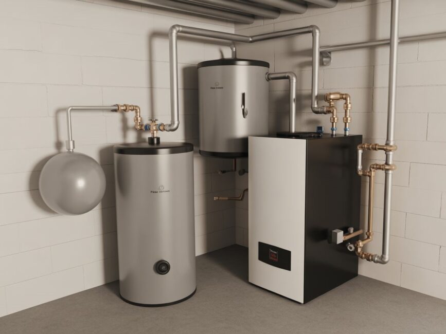 schemat podłączenia bojlera pośredniego